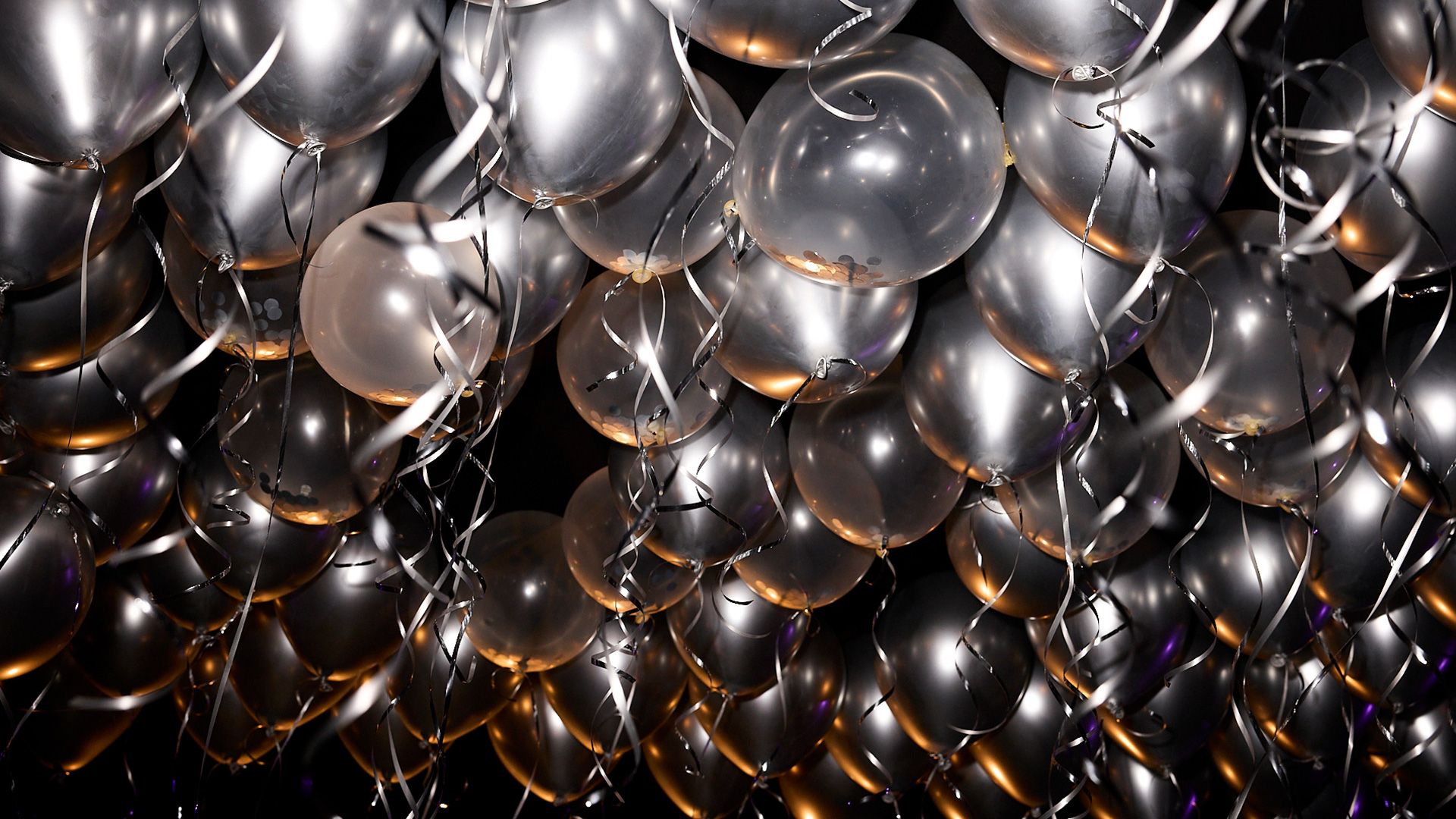 Bouquet de ballons argentés