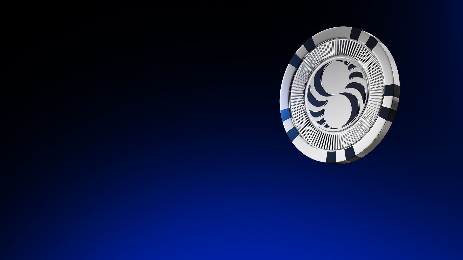 Poker chip with the Loto-Québec logo