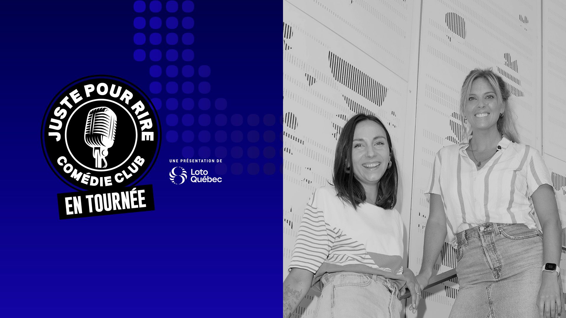 Pascale Marineau et Magali Saint-Vincent sur scène dans une salle pendant un spectacle