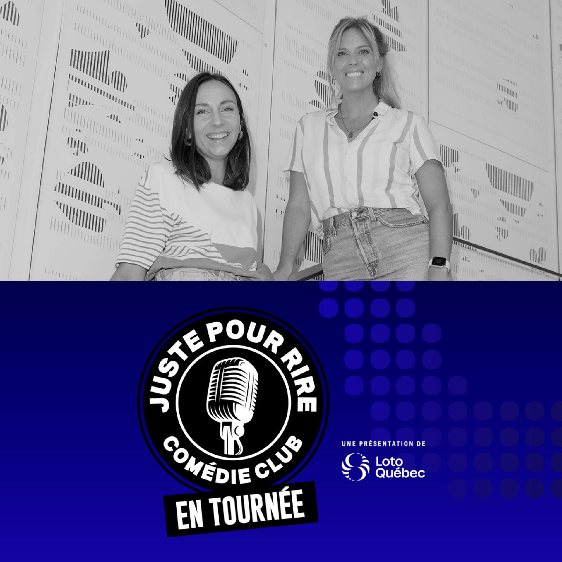 Pascale Marineau et Magali Saint-Vincent sur scène dans une salle pendant un spectacle